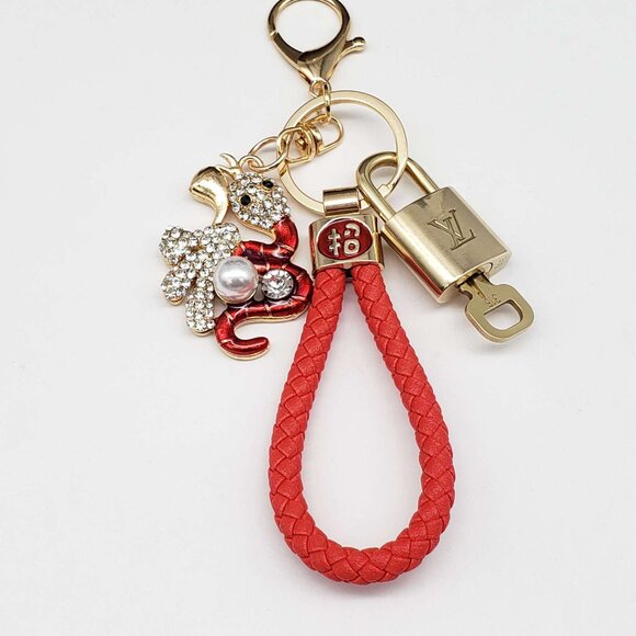 Authentic Louis Vuitton Lock & Key with unbranded Bagcharm, Keycharm, Keychain - Picture 3 of 6